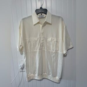 Palmland classics size medium corky nerdy men’s dad shirt ivory color nwot